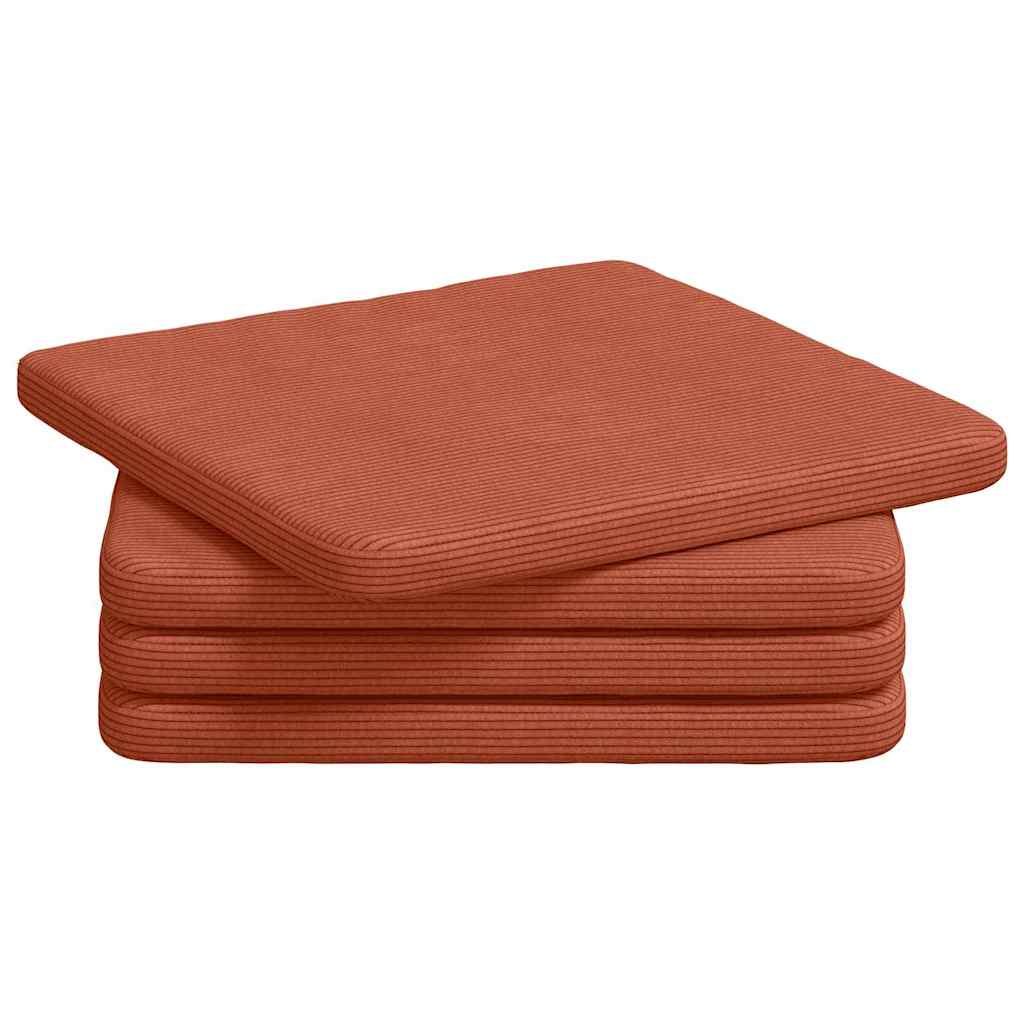 Jastučići za sjedenje 4 pcs Crvena narančasta 40 x 40 x 3 cm