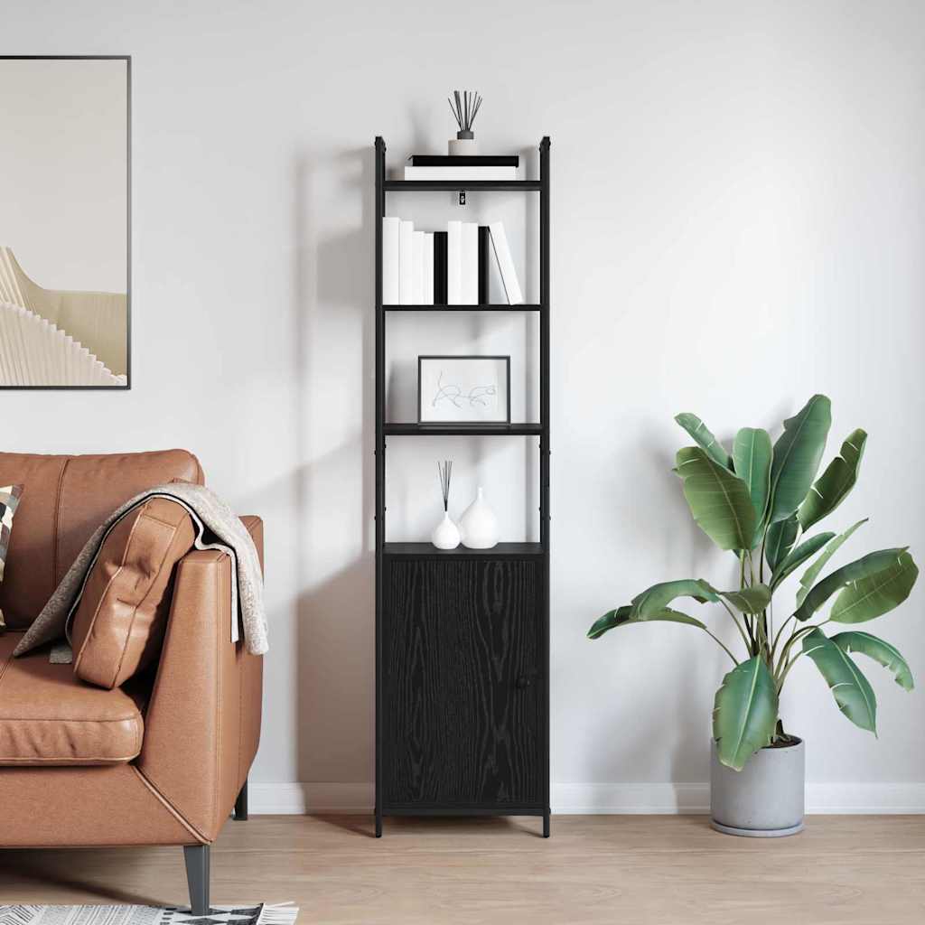 Ormarić za knjige Crni hrast 40 x 24 x 161 cm Konstruirano drvo