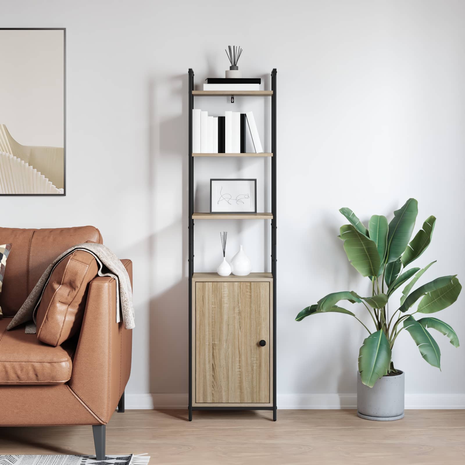 Ormarić za knjige Sonoma hrast 40 x 24 x 161 cm