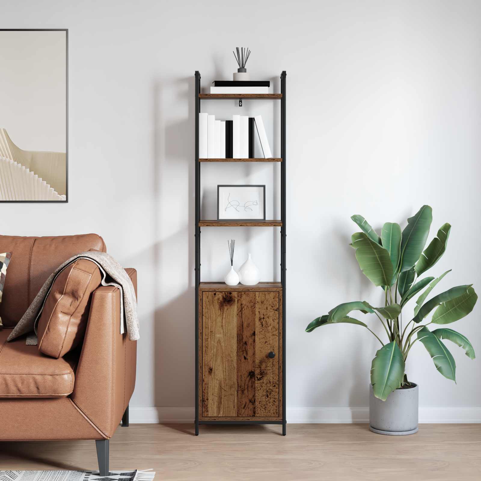 Ormarić za knjige Staro drvo 40 x 24 x 161 cm Konstruirano drvo