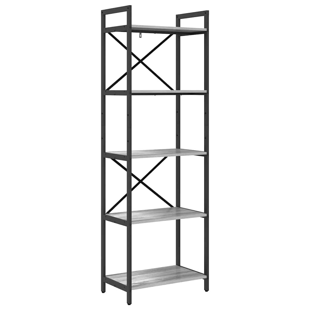 Polica Siva Sonoma 56 x 34 x 171 cm Konstruirano drvo