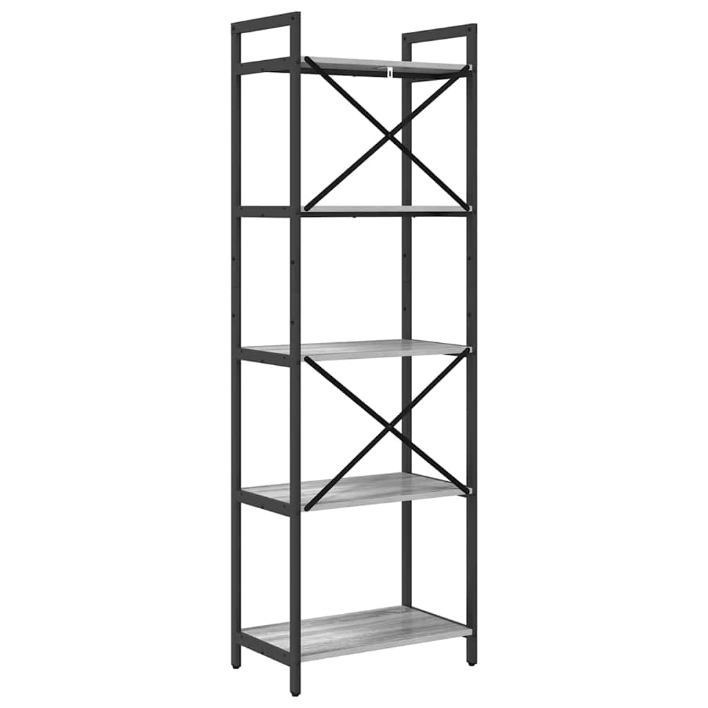 Polica Siva Sonoma 56 x 34 x 171 cm Konstruirano drvo