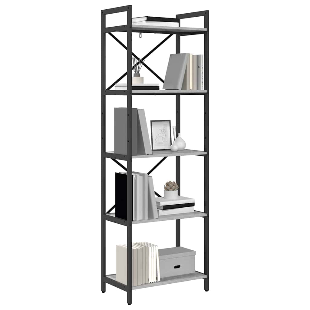 Polica Siva Sonoma 56 x 34 x 171 cm Konstruirano drvo