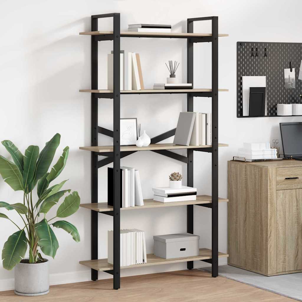 Polica Sonoma hrast 100 x 33,5 x 178 cm Konstruirano drvo