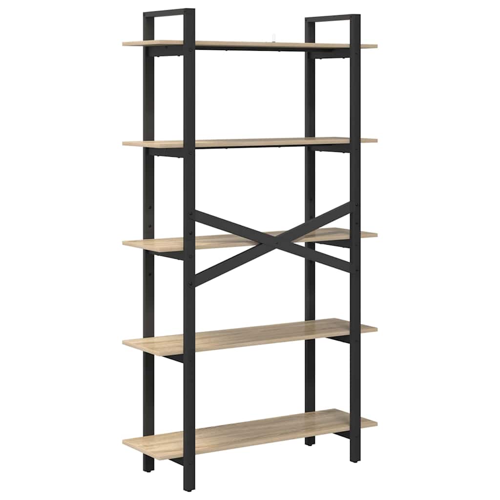 Polica Sonoma hrast 100 x 33,5 x 178 cm Konstruirano drvo