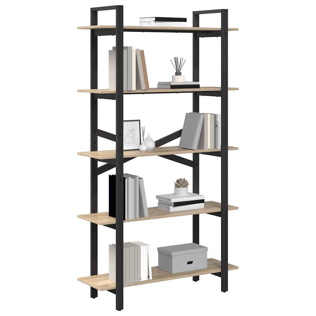 Polica Sonoma hrast 100 x 33,5 x 178 cm Konstruirano drvo
