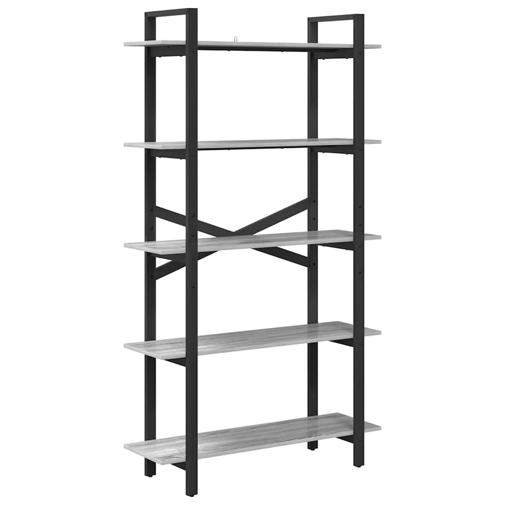 Polica Siva Sonoma 100 x 33,5 x 178 cm Konstruirano drvo