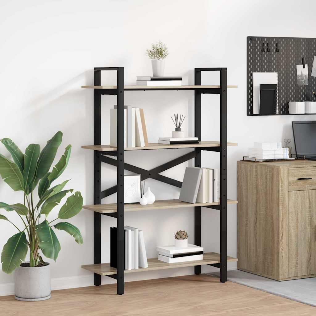Polica Sonoma hrast 100 x 33,5 x 140 cm Konstruirano drvo