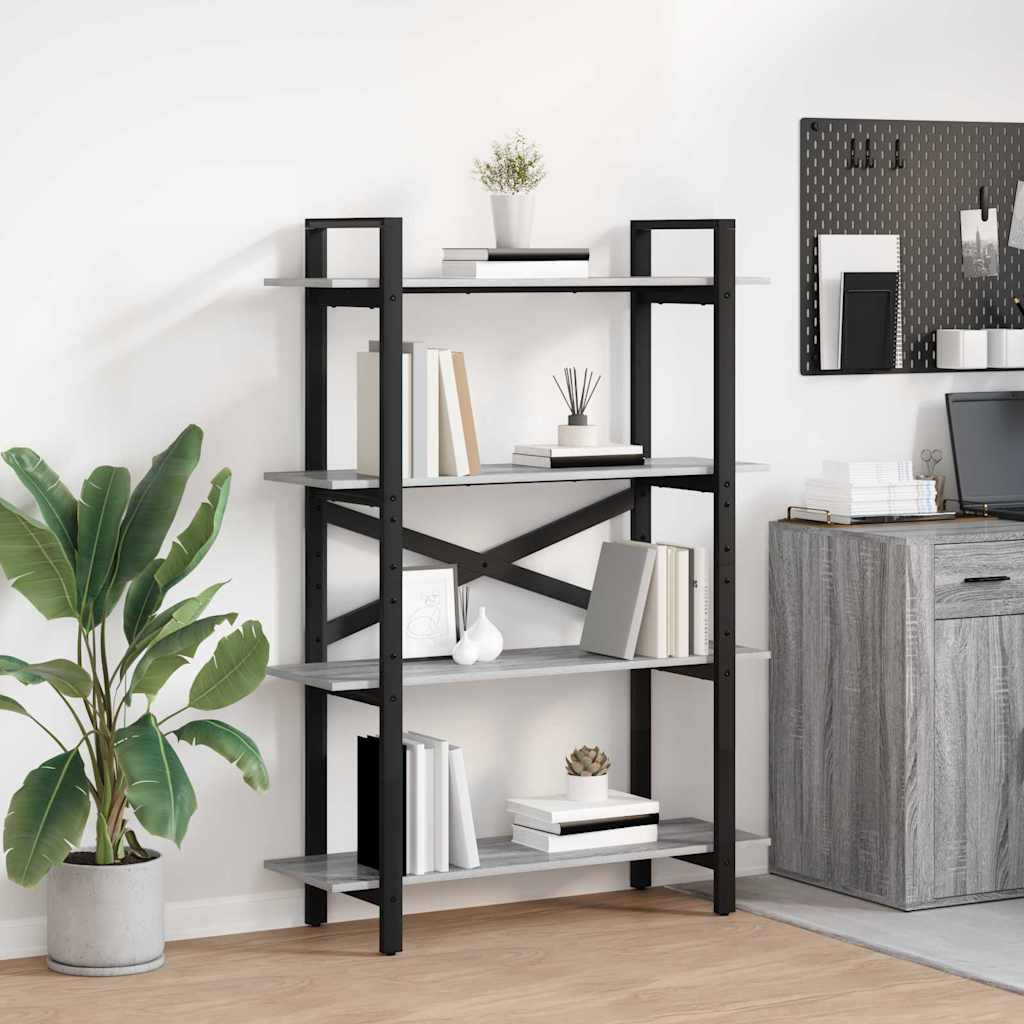 Polica Siva Sonoma 100 x 33,5 x 140 cm Konstruirano drvo