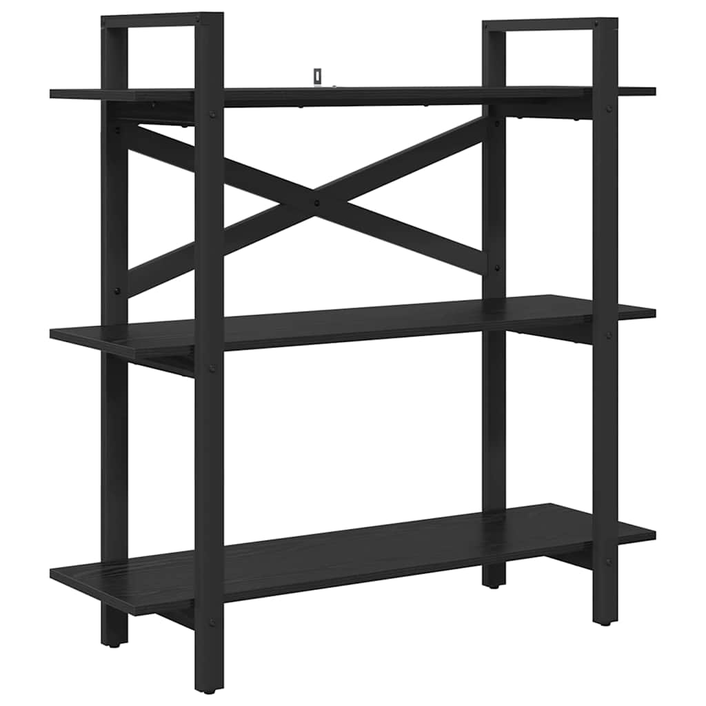 Polica Crni hrast 100 x 33,5 x 102 cm Konstruirano drvo