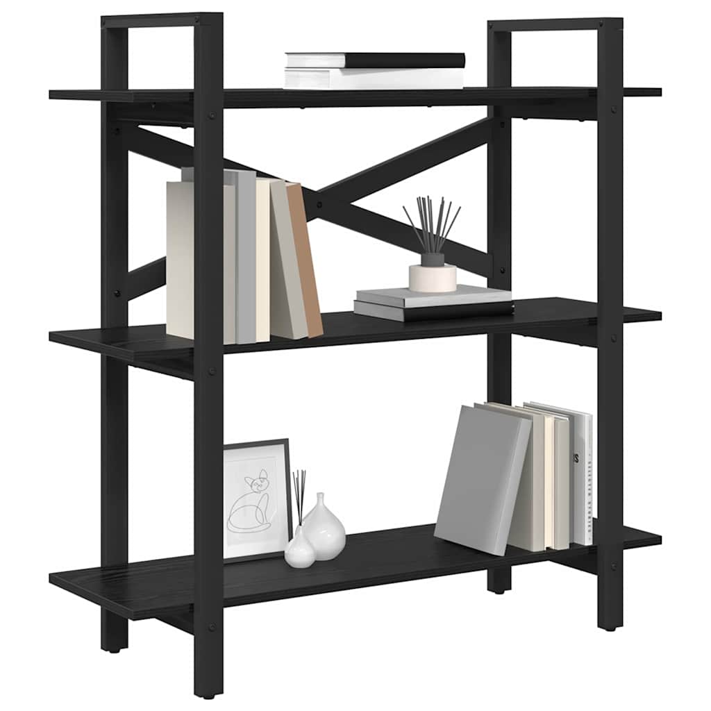 Polica Crni hrast 100 x 33,5 x 102 cm Konstruirano drvo