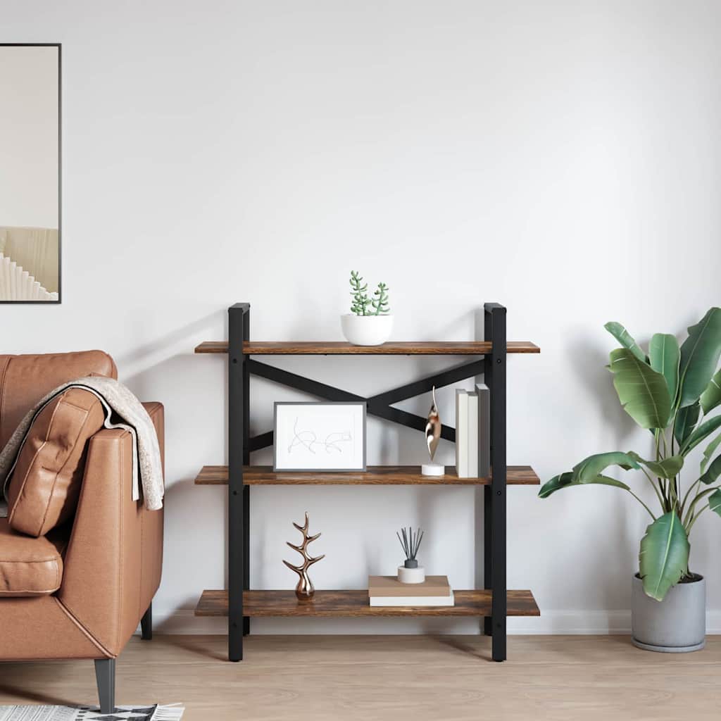 Polica Dimljeni hrast 100 x 33,5 x 102 cm Konstruirano drvo