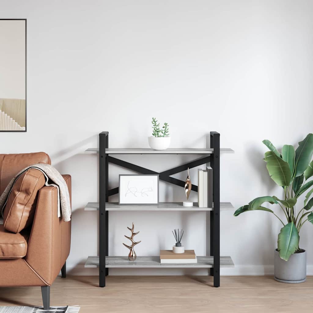 Polica Siva Sonoma 100 x 33,5 x 102 cm Konstruirano drvo