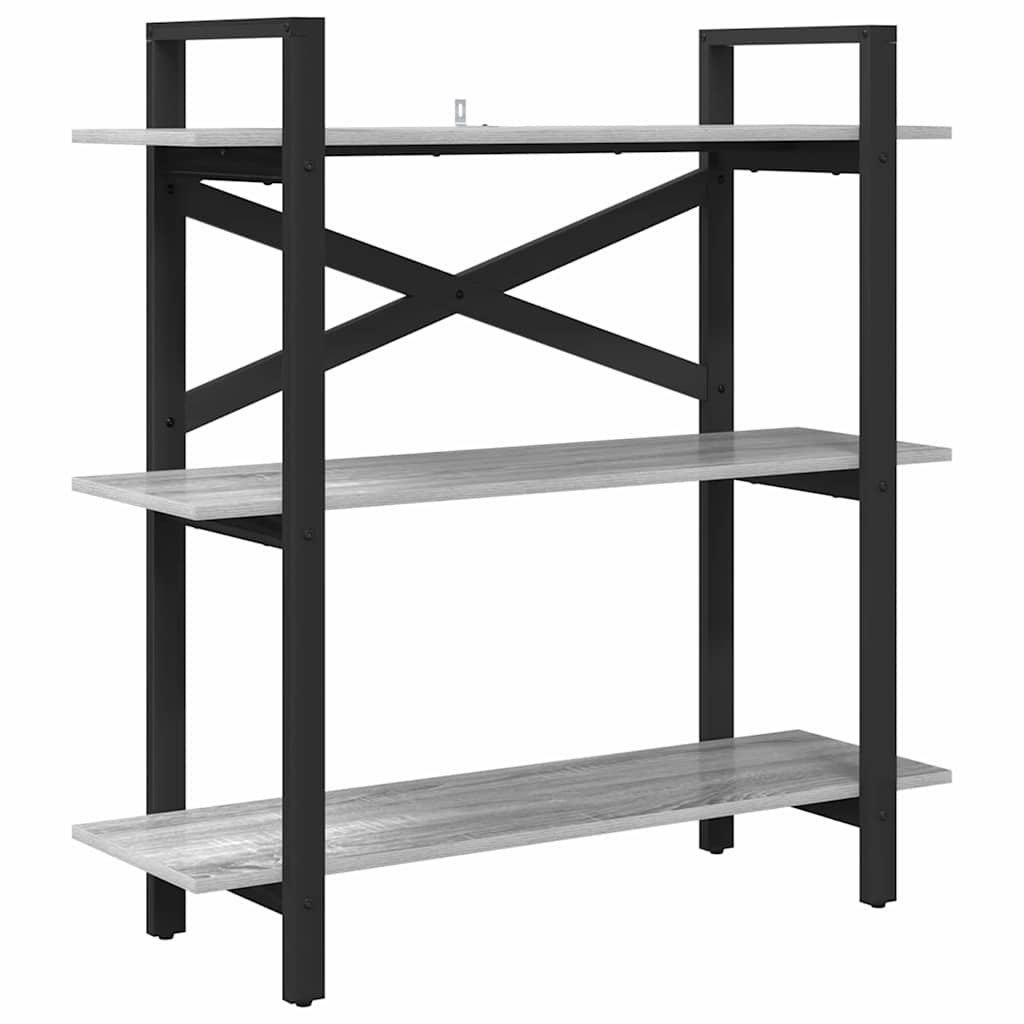 Polica Siva Sonoma 100 x 33,5 x 102 cm Konstruirano drvo