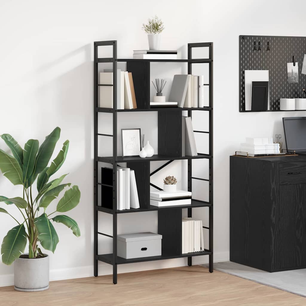 Polica Crni hrast 75 x 30 x 156 cm Konstruirano drvo
