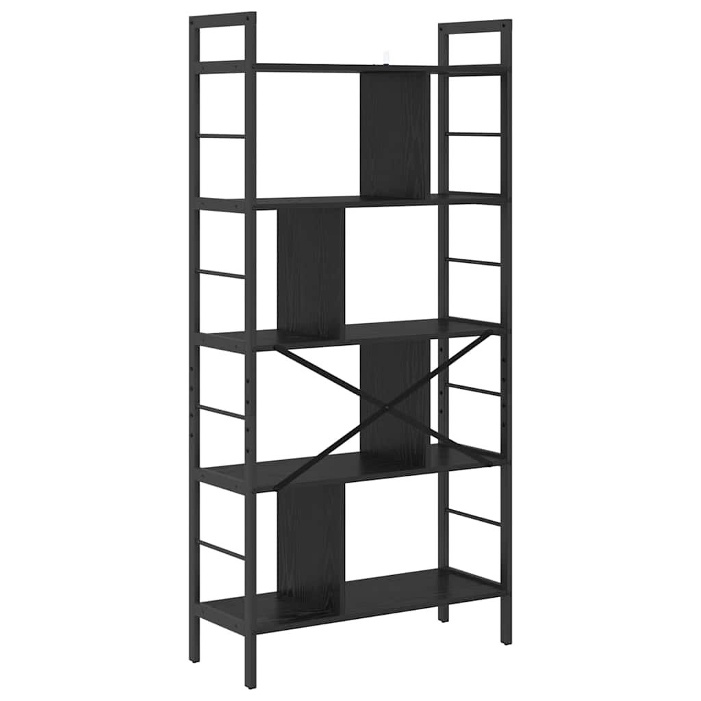 Polica Crni hrast 75 x 30 x 156 cm Konstruirano drvo