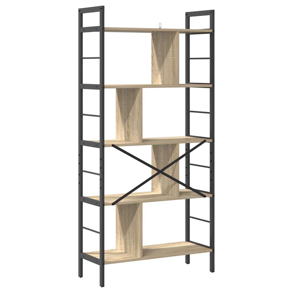 Polica Sonoma hrast 75 x 30 x 156 cm Konstruirano drvo