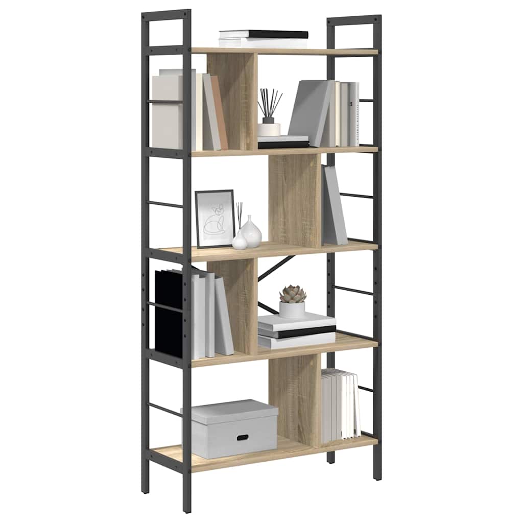 Polica Sonoma hrast 75 x 30 x 156 cm Konstruirano drvo