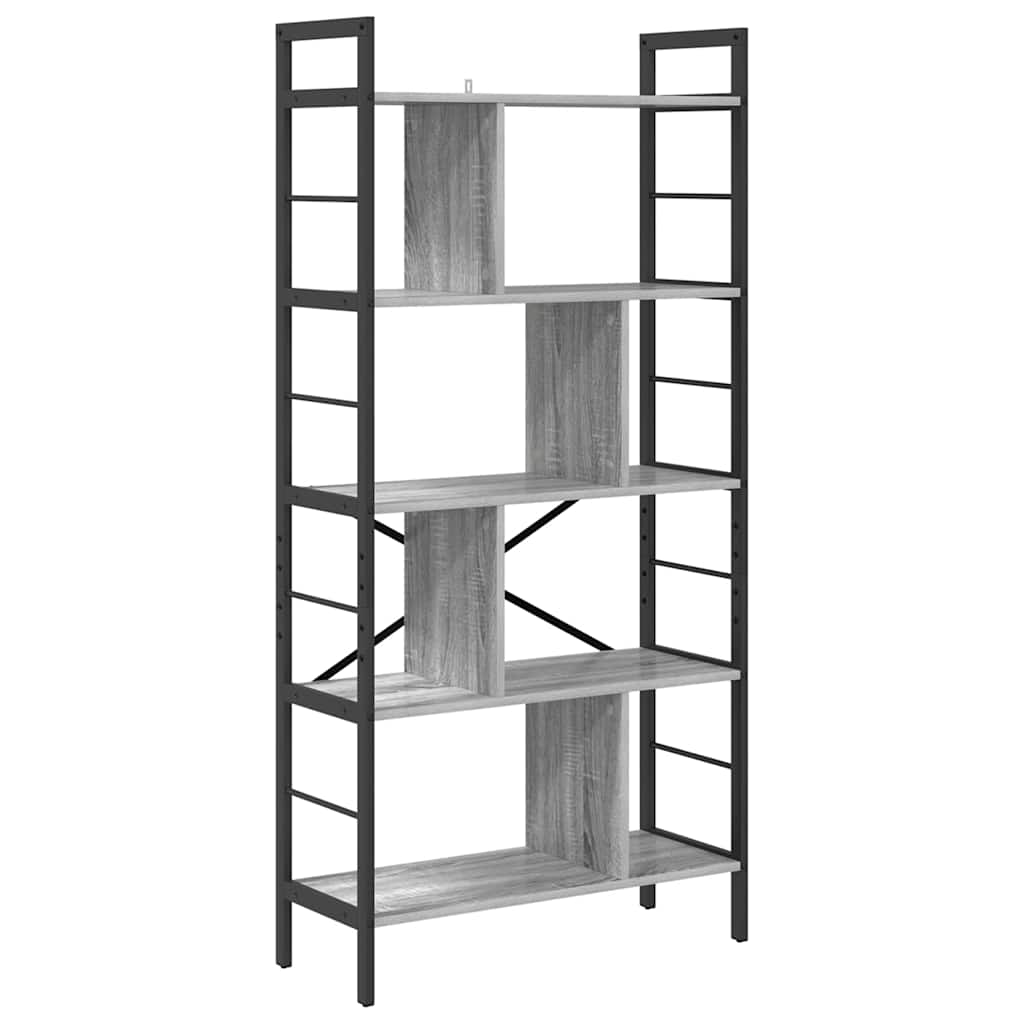 Polica Siva Sonoma 75 x 30 x 156 cm Konstruirano drvo