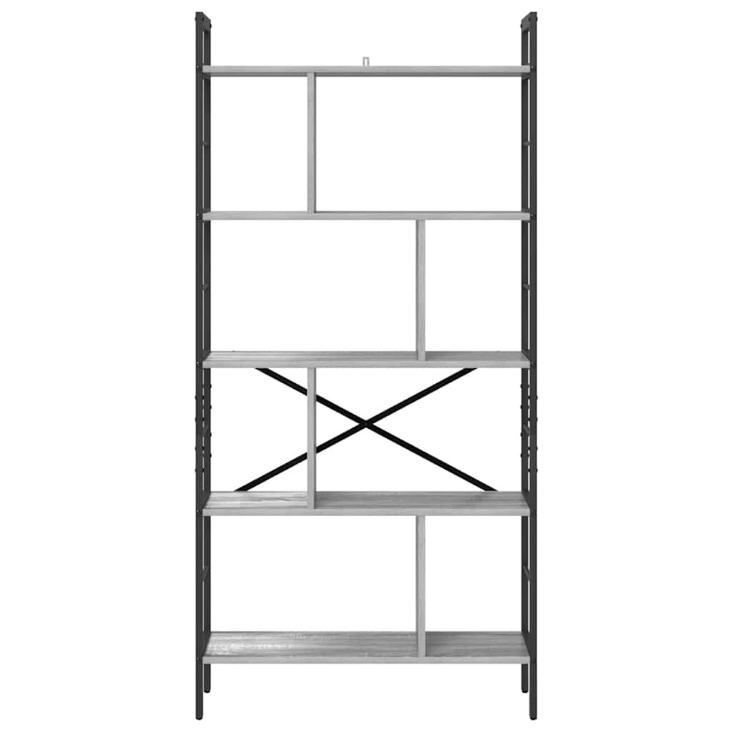 Polica Siva Sonoma 75 x 30 x 156 cm Konstruirano drvo