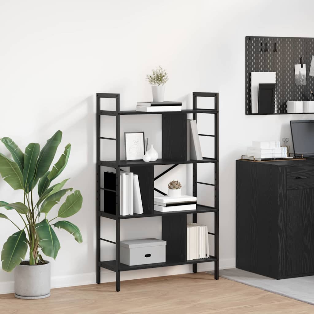 Polica Crni hrast 75 x 30 x 123,5 cm Konstruirano drvo