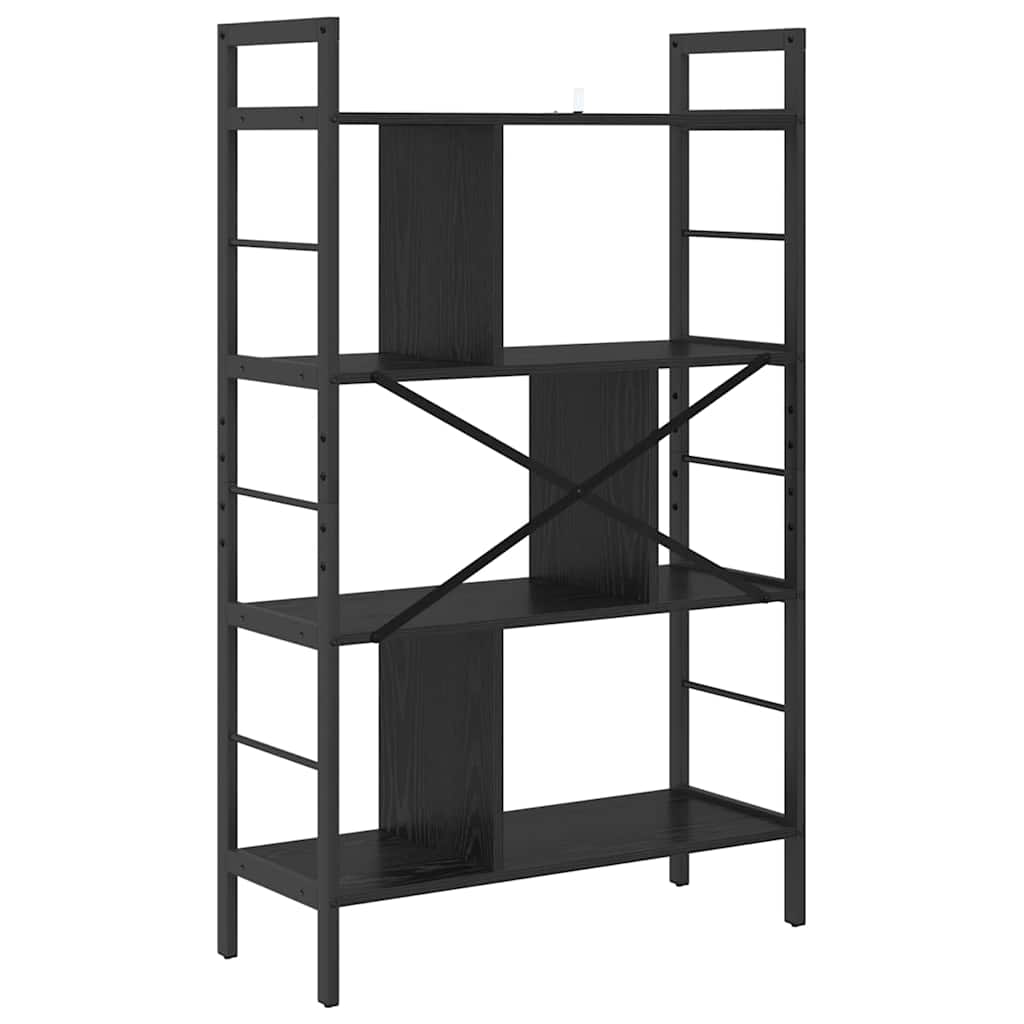 Polica Crni hrast 75 x 30 x 123,5 cm Konstruirano drvo