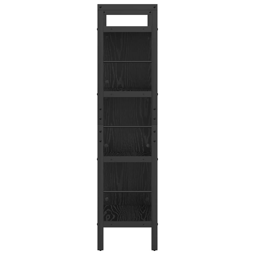 Polica Crni hrast 75 x 30 x 123,5 cm Konstruirano drvo