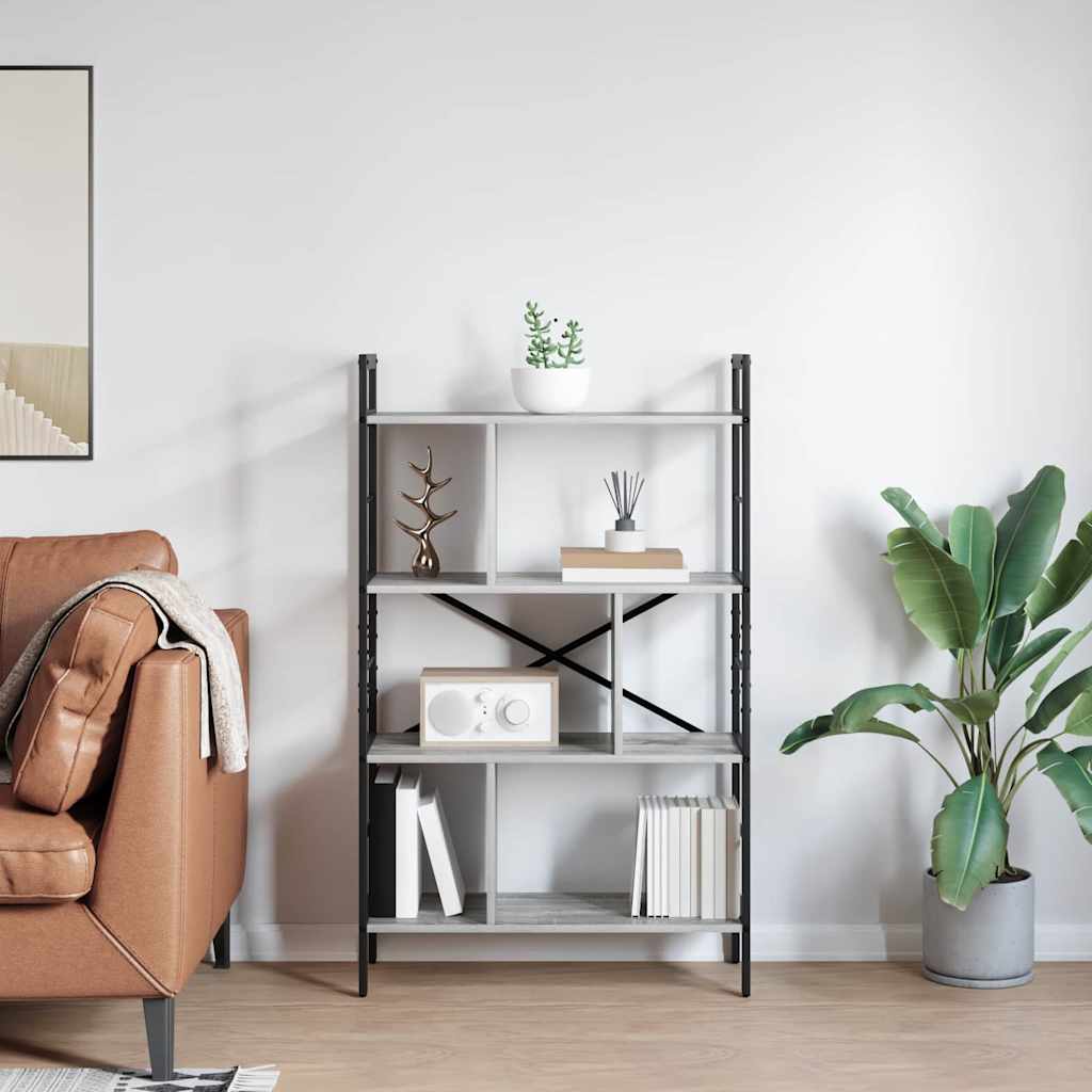 Polica Siva Sonoma 75 x 30 x 123,5 cm Konstruirano drvo