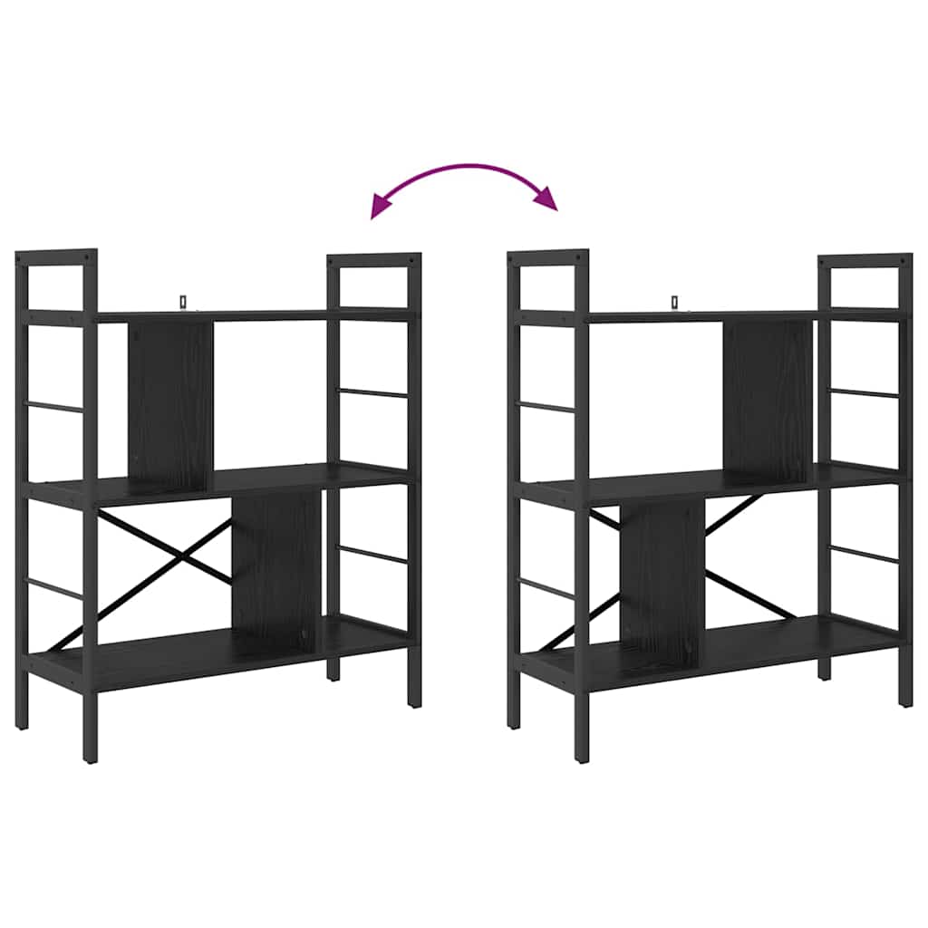Polica Crni hrast 75 x 30 x 91 cm Konstruirano drvo