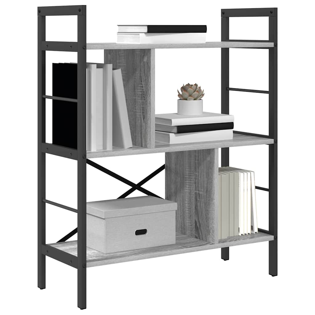 Polica Siva Sonoma 75 x 30 x 91 cm Konstruirano drvo