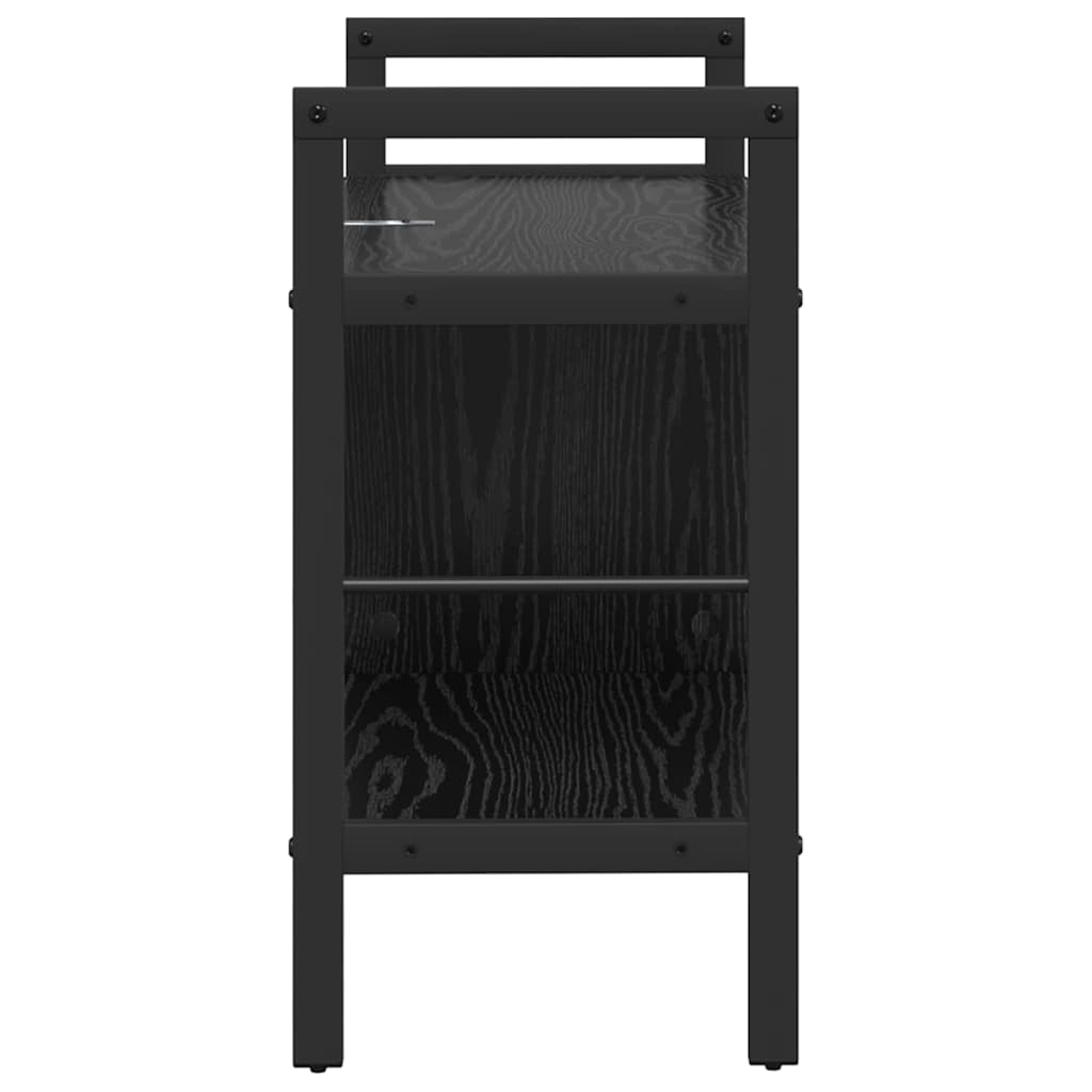 Polica Crni hrast 75 x 30 x 58,5 cm Konstruirano drvo