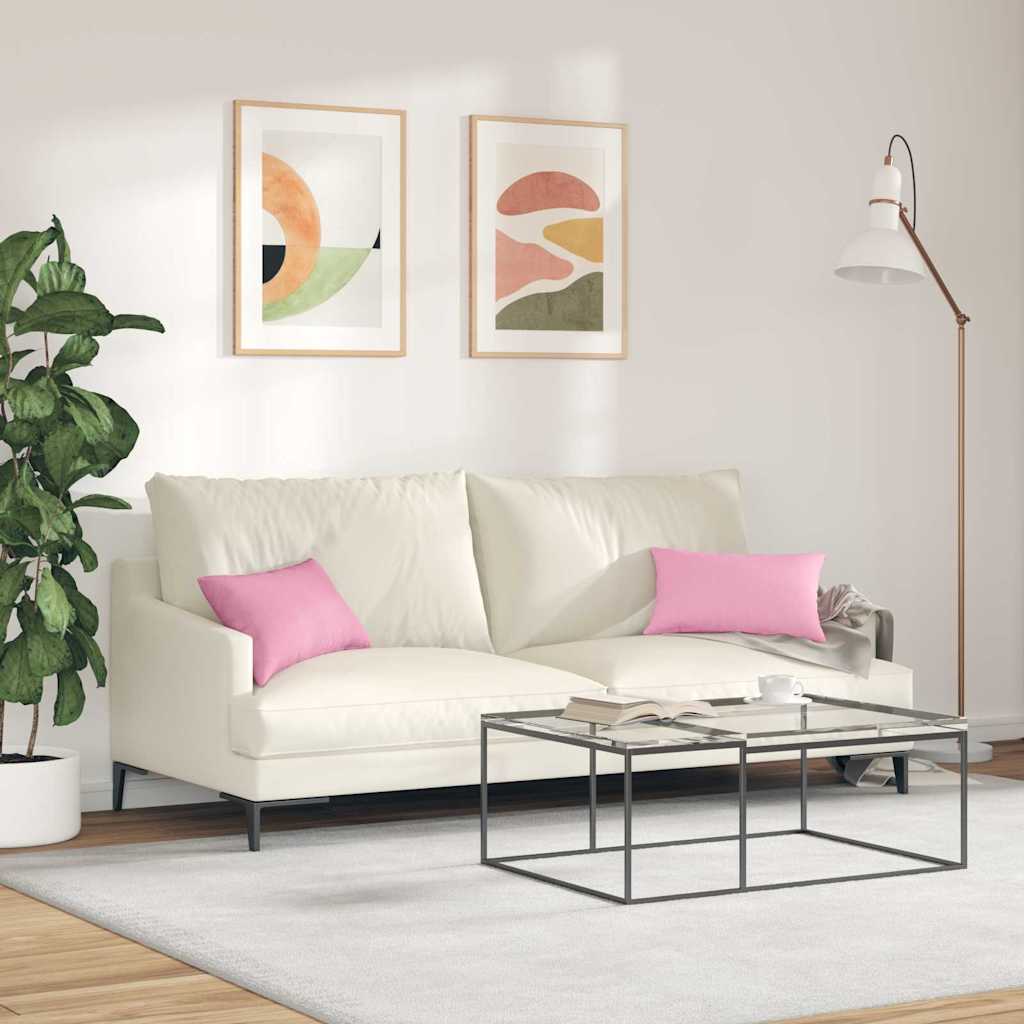 Jastučići za sofu 2 pcs Ružičasta 50 x 30 cm tkanina