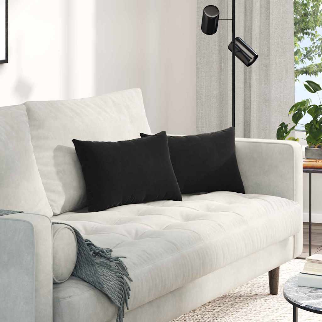 Jastučići za sofu 2 pcs Crna 50 x 30 cm Kordura tekstil