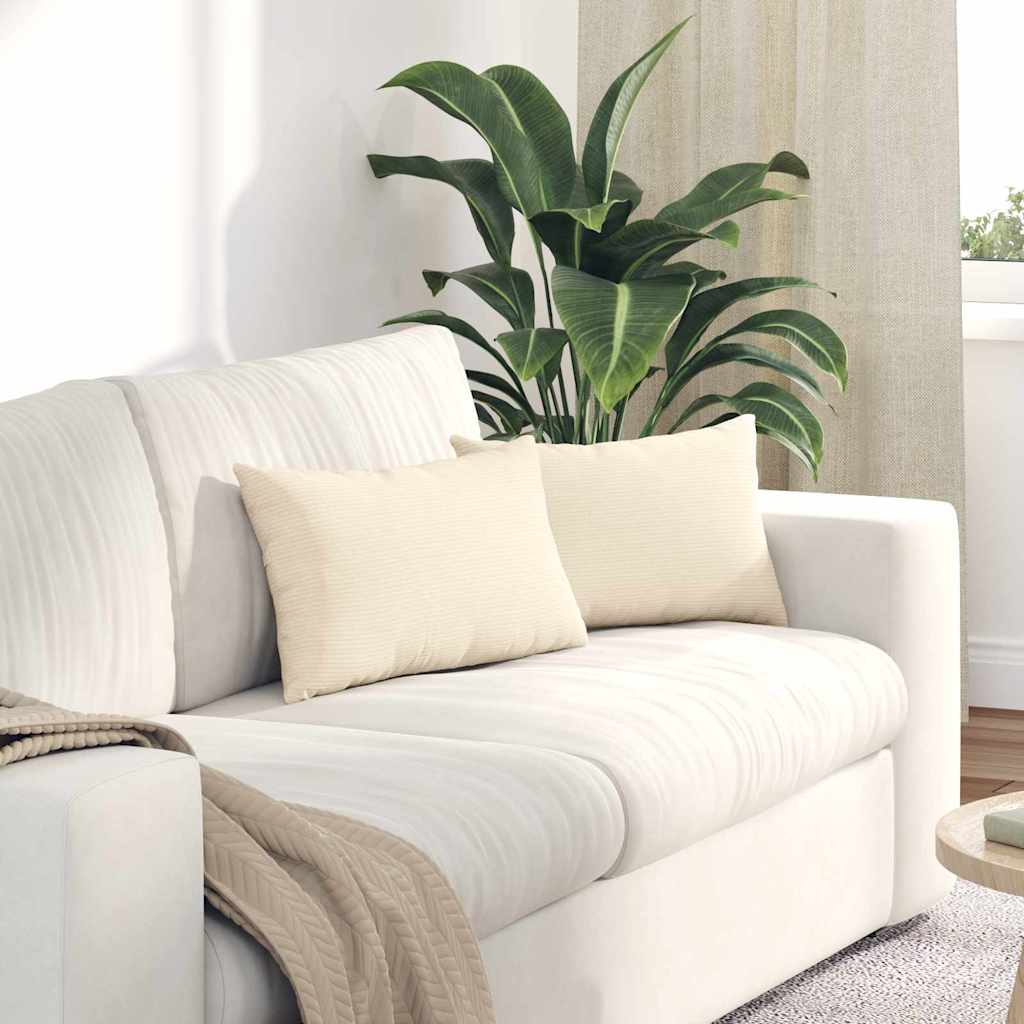 Jastučići za sofu 2 pcs Krema 50 x 30 cm Kordura tekstil