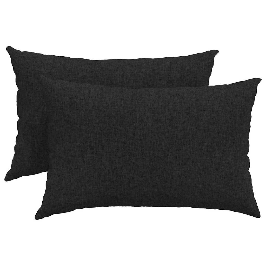 Jastučići za sofu 2 pcs Crna 60 x 40 cm tkanina