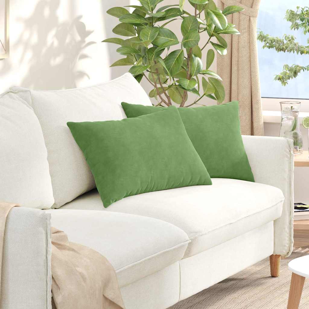 Jastučići za sofu 2 pcs Svijetlo zelena 60 x 40 cm