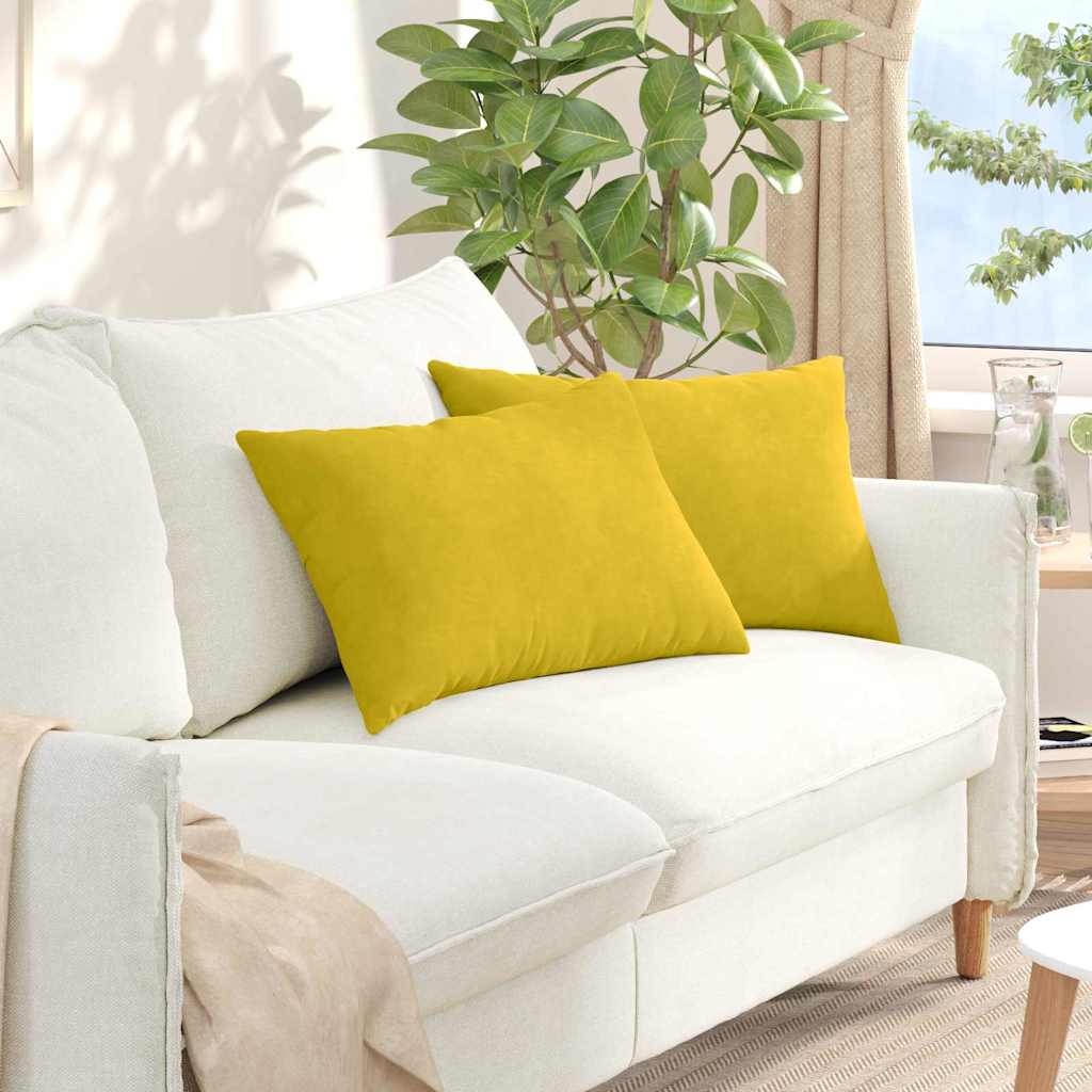 Jastučići za sofu 2 pcs Žuta 60 x 40 cm Kordura tekstil