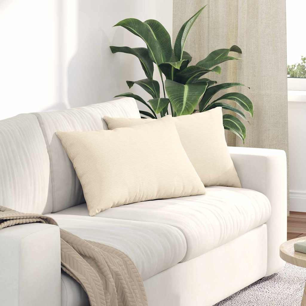 Jastučići za sofu 2 pcs Krema 60 x 40 cm Kordura tekstil