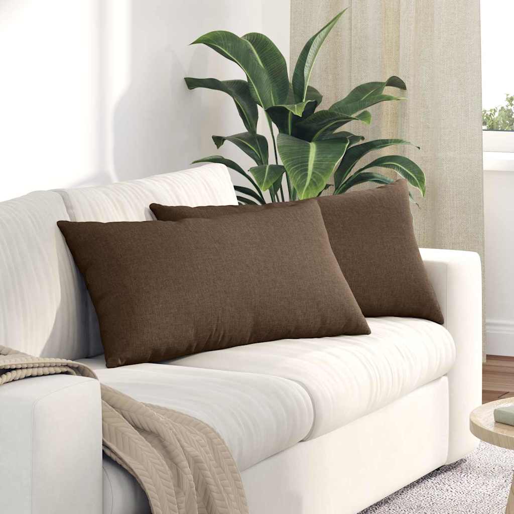 Jastučići za sofu 2 pcs Smeđa 80 x 40 cm tkanina
