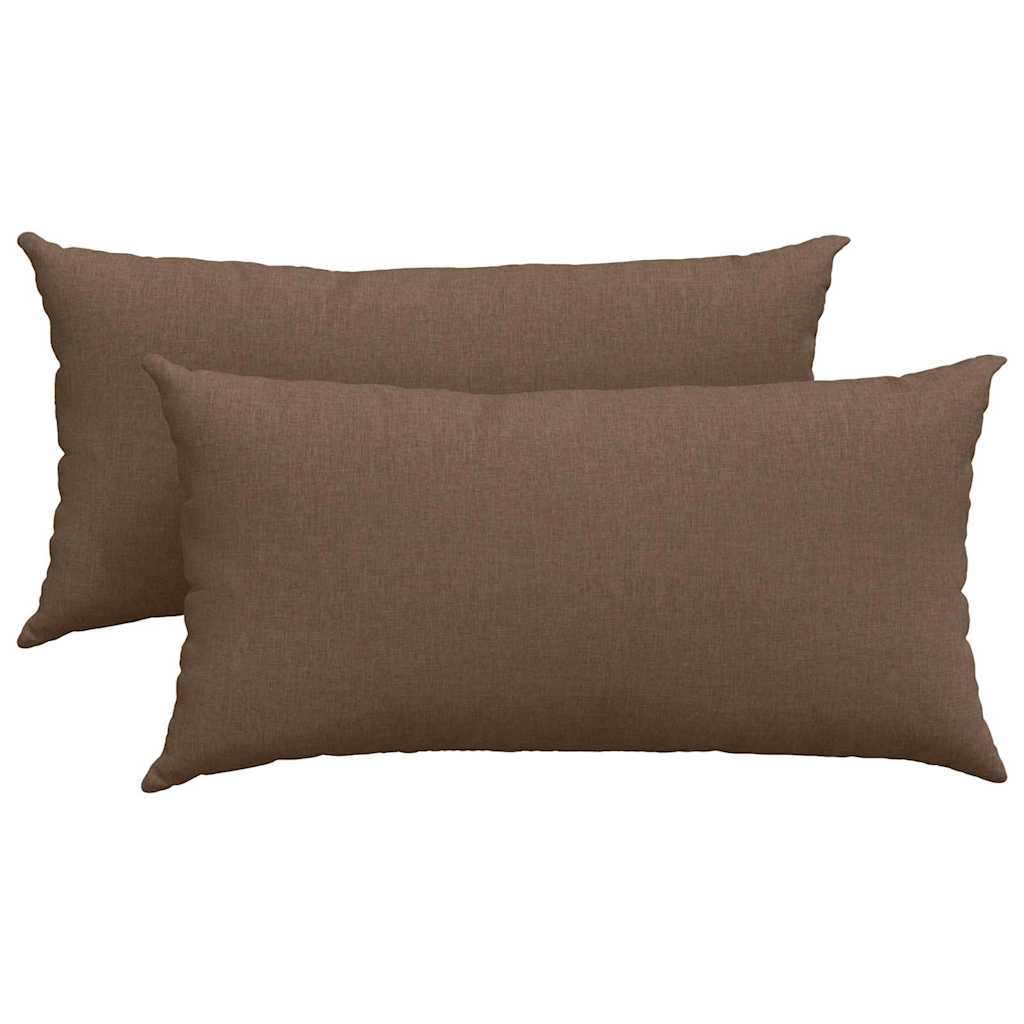 Jastučići za sofu 2 pcs Smeđa 80 x 40 cm tkanina