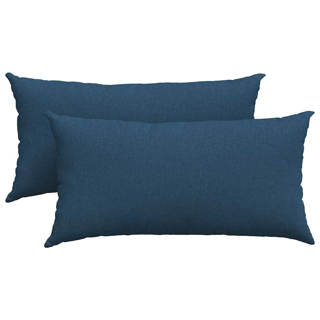 Jastučići za sofu 2 pcs Plava 80 x 40 cm tkanina