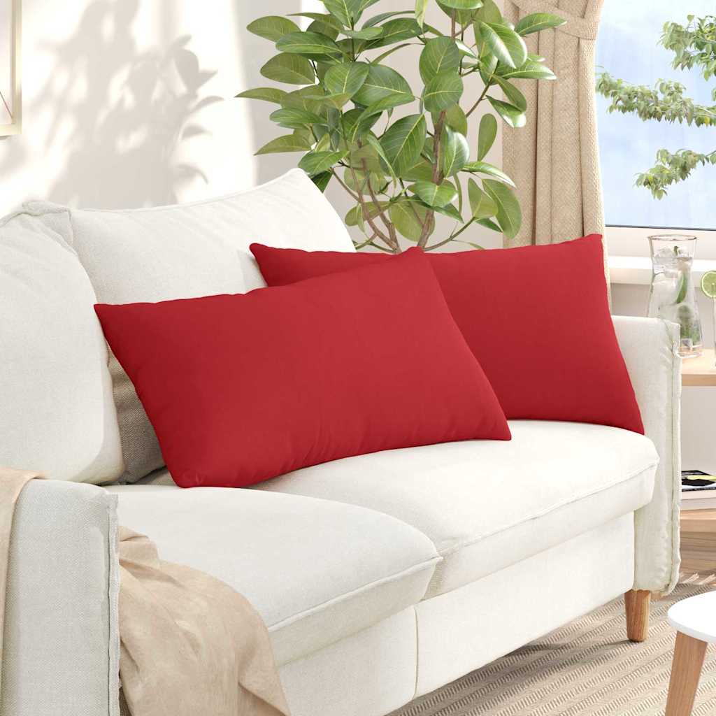 Jastučići za sofu 2 pcs Crvena 80 x 40 cm tkanina