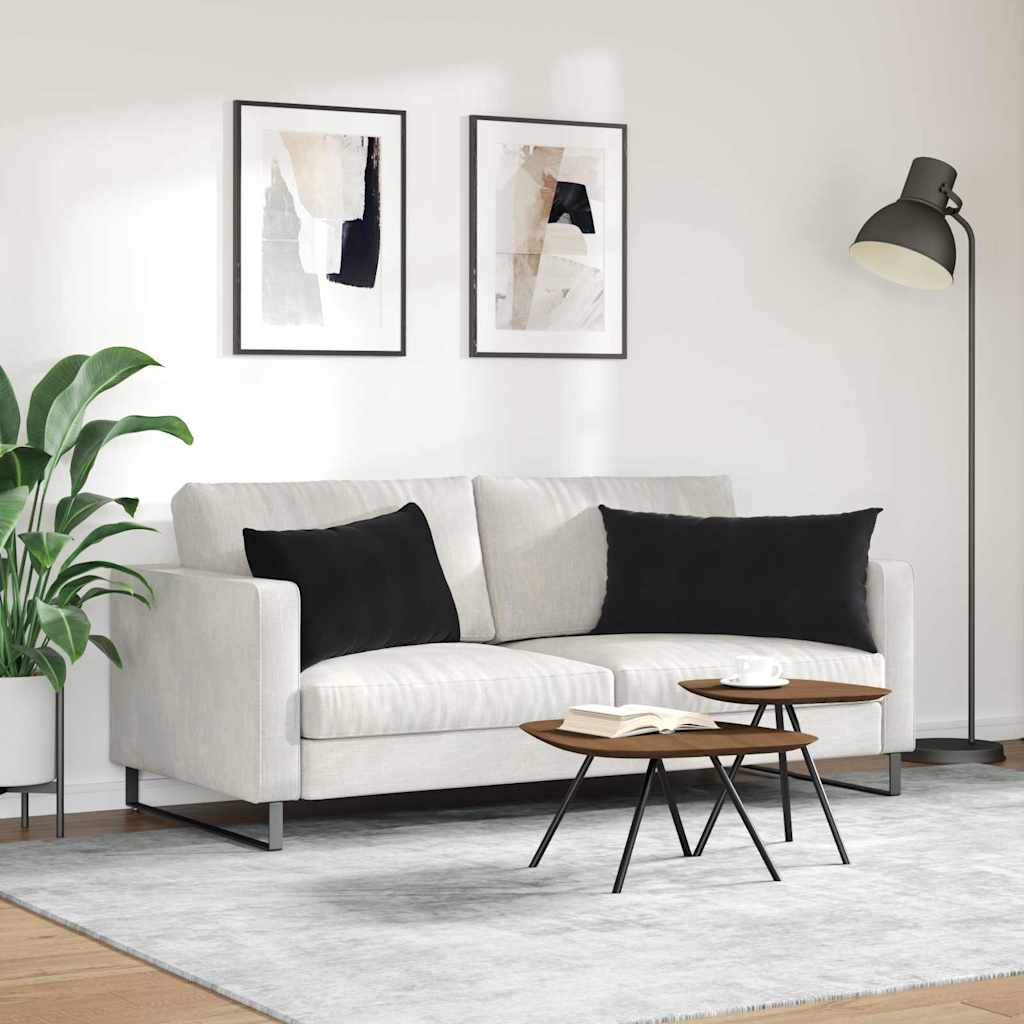Jastučići za sofu 2 pcs Crna 80 x 40 cm Kordura tekstil
