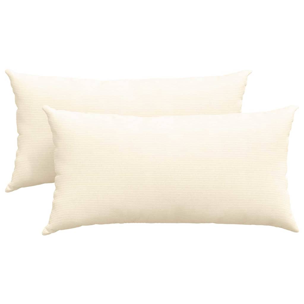 Jastučići za sofu 2 pcs Krema 80 x 40 cm Kordura tekstil