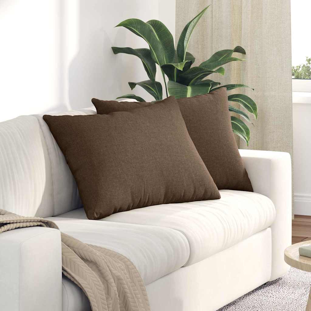 Jastučići za sofu 2 pcs Smeđa 70 x 50 cm tkanina