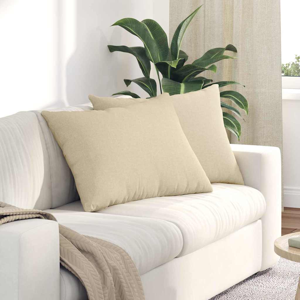 Jastučići za sofu 2 pcs Krema 70 x 50 cm tkanina
