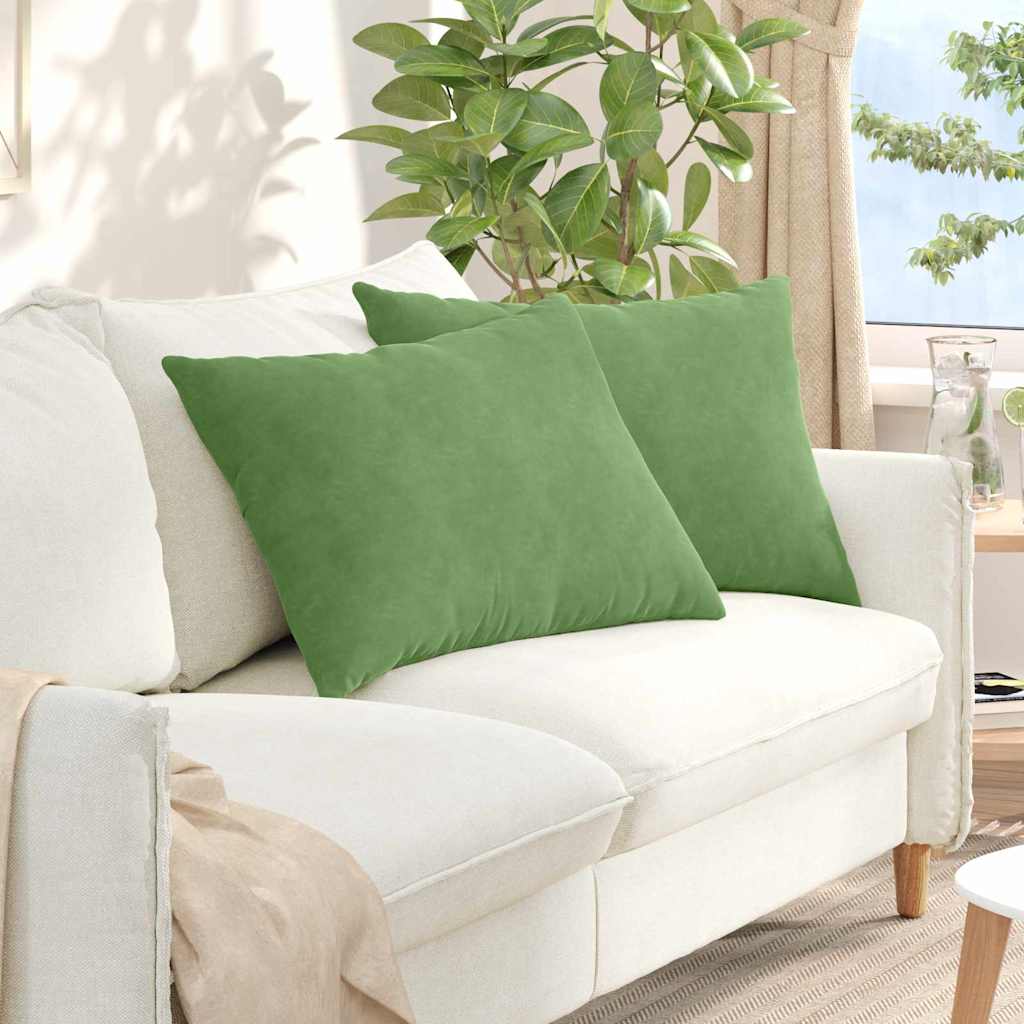 Jastučići za sofu 2 pcs Svijetlo zelena 70 x 50 cm
