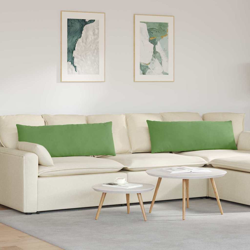 Jastučići za sofu 2 pcs Svijetlo zelena 120 x 40 cm