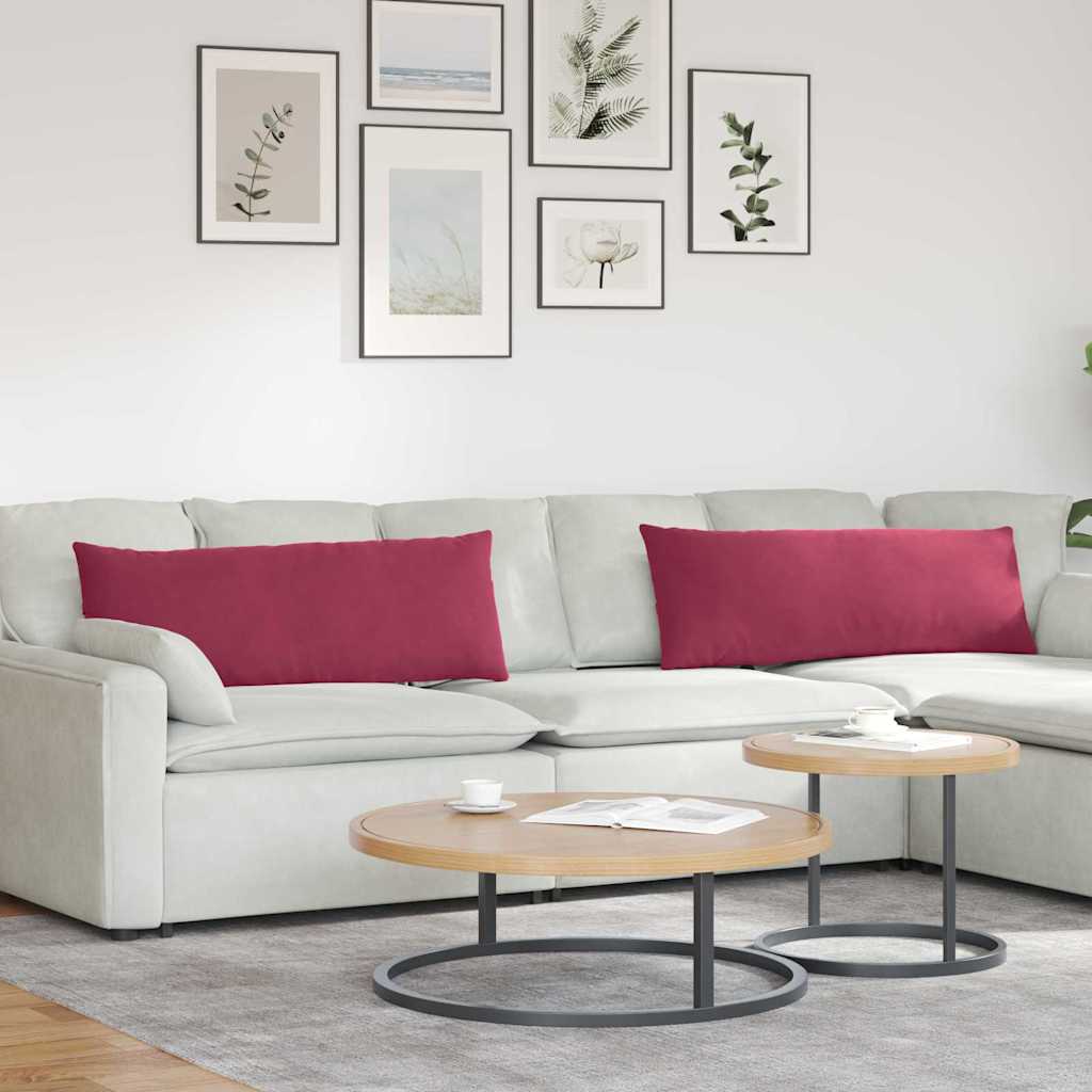 Jastučići za sofu 2 pcs Vinska crvena 120 x 40 cm