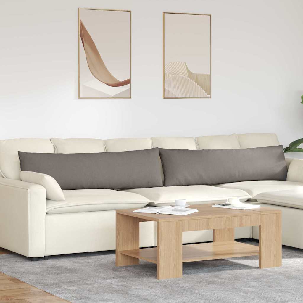Jastučići za sofu 2 pcs Sivo-smeđa 145 x 40 cm tkanina